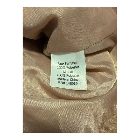 LC Lauren Conrad Women’s XS Toggle Cropped Faux-Fur Jacket Soft Mauve - Picture 5 of 5